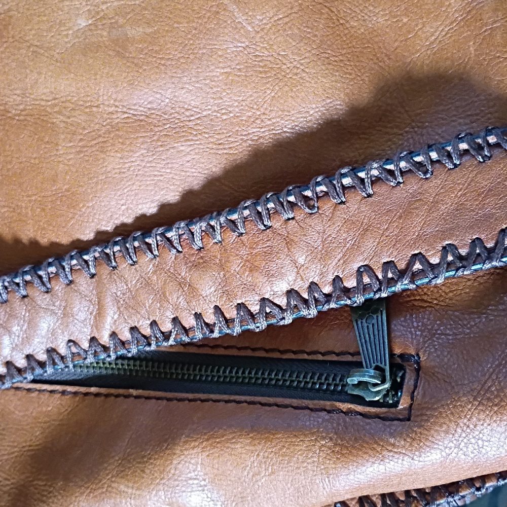 Patricia Nash Zig Zag Patchwork Leather Shoulder … - image 6